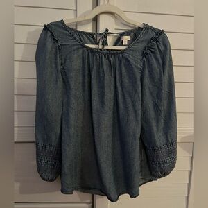 LC Lauren Conrad Chambray Blouse size M